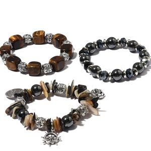 Set of 3 South African Tigers Eye Bracelets